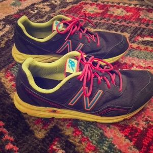 Brightly colored new balance tennis shoes